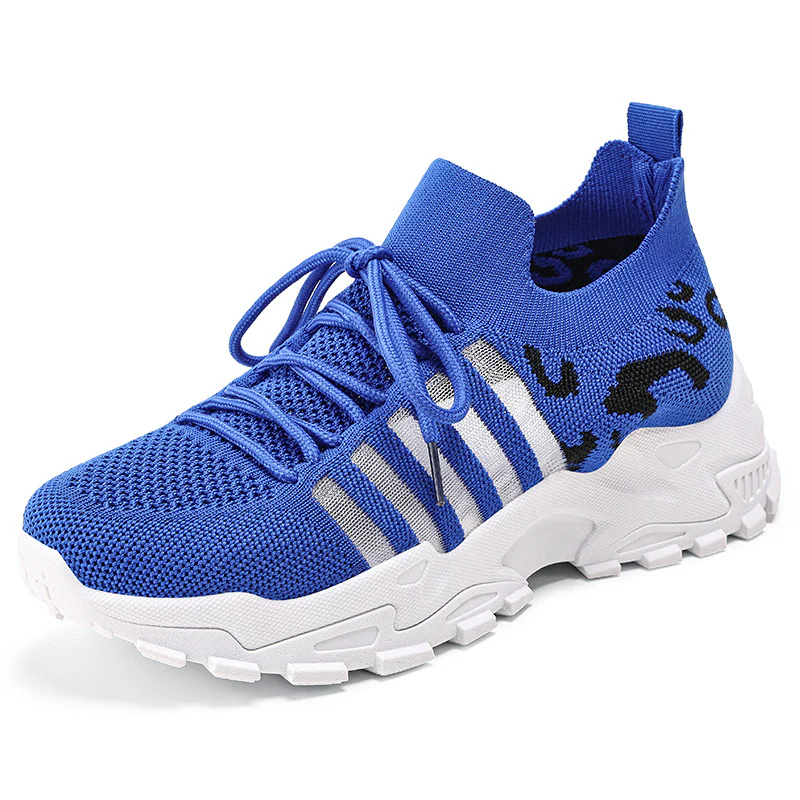 Women’s FlyStep Knit Sneakers – Leopard Print Lightweight Slip-On Shoes