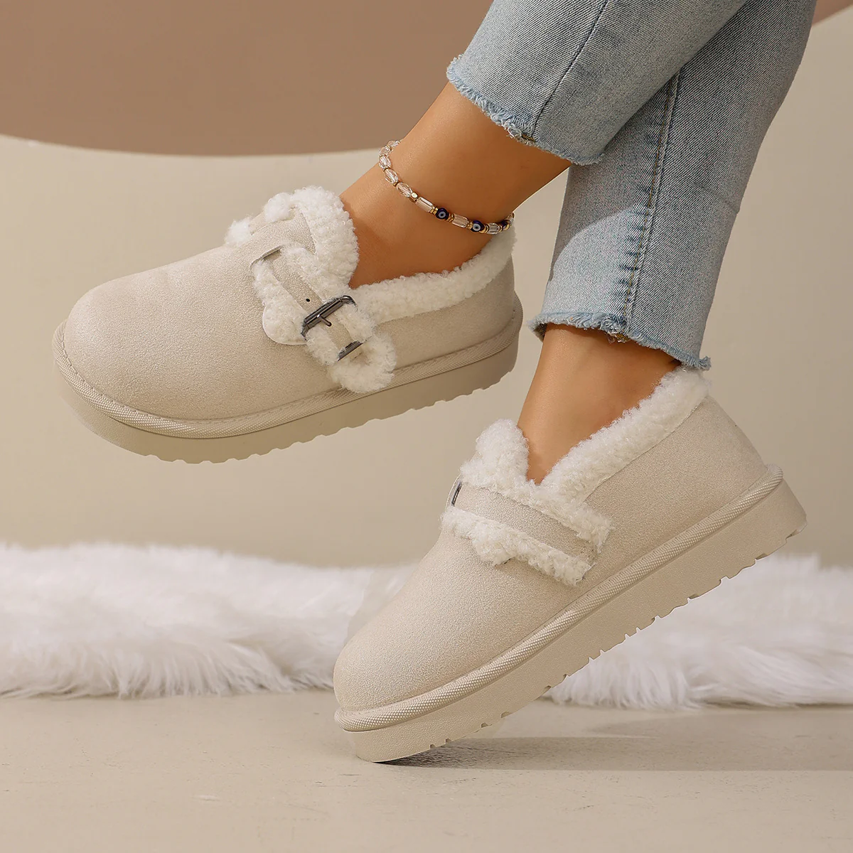 Women's BerryBirk Cozy Clogs – Retro Faux Fur Platform Snow Boots