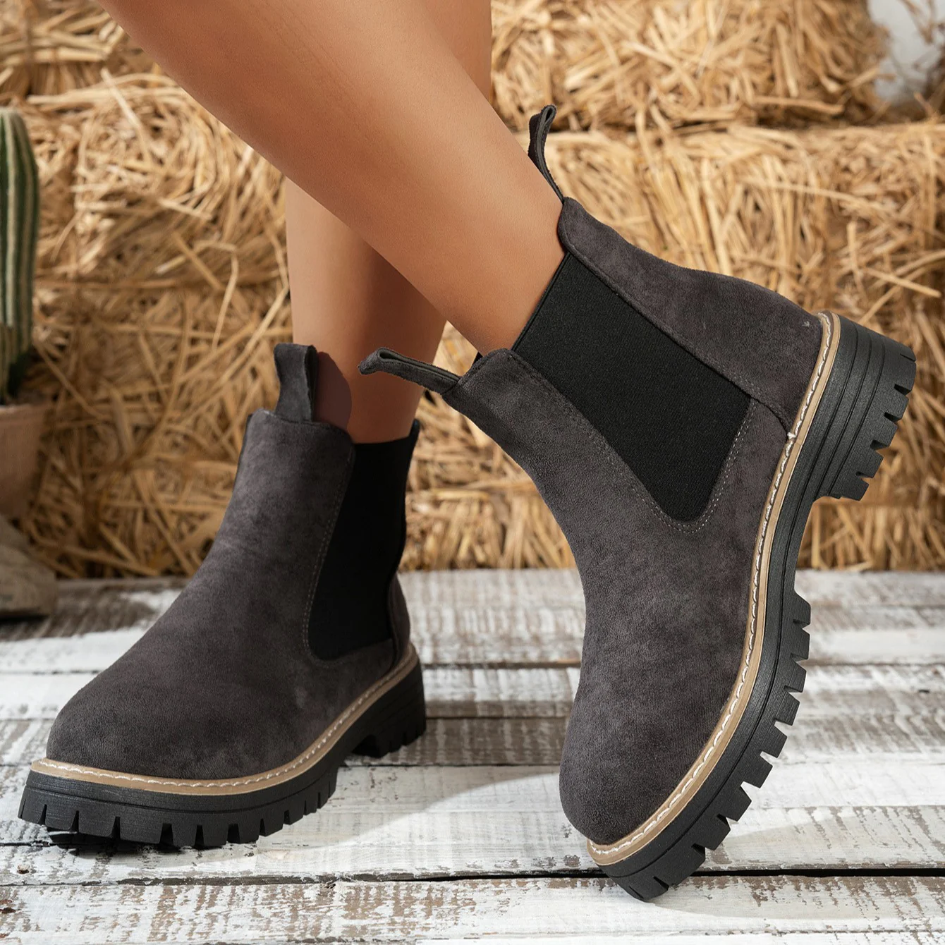 Women's ClassicKick Boots - Effortless Slip-On Ankle Boots with Chelsea Style